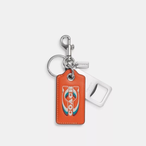 NWT Coach Unisex Bottle Opener Key Fob With Coach Stamp Style No. CJ743 - Picture 5 of 5
